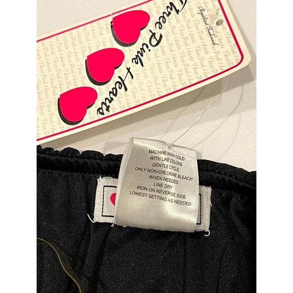 Three Pink Hearts Women Strapless Maxi Dress Geometric Black White Size X Small - Picture 7 of 7